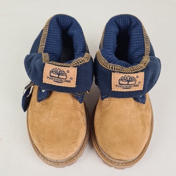 Timberland Roll Top Thrml TODDLER Boots Waterproof Wheat Leather - Picture 4 of 11